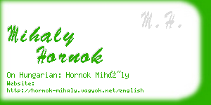 mihaly hornok business card